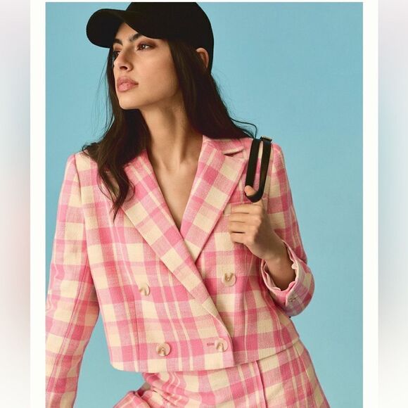 Anthropologie Maeve Plaid Double Breasted Jacket NWT - Picture 5 of 13